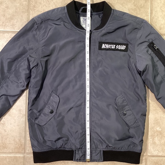 365 Kids from Garanimals Gray Monster Squad Lightweight Bomber Jacket … - Picture 4 of 13
